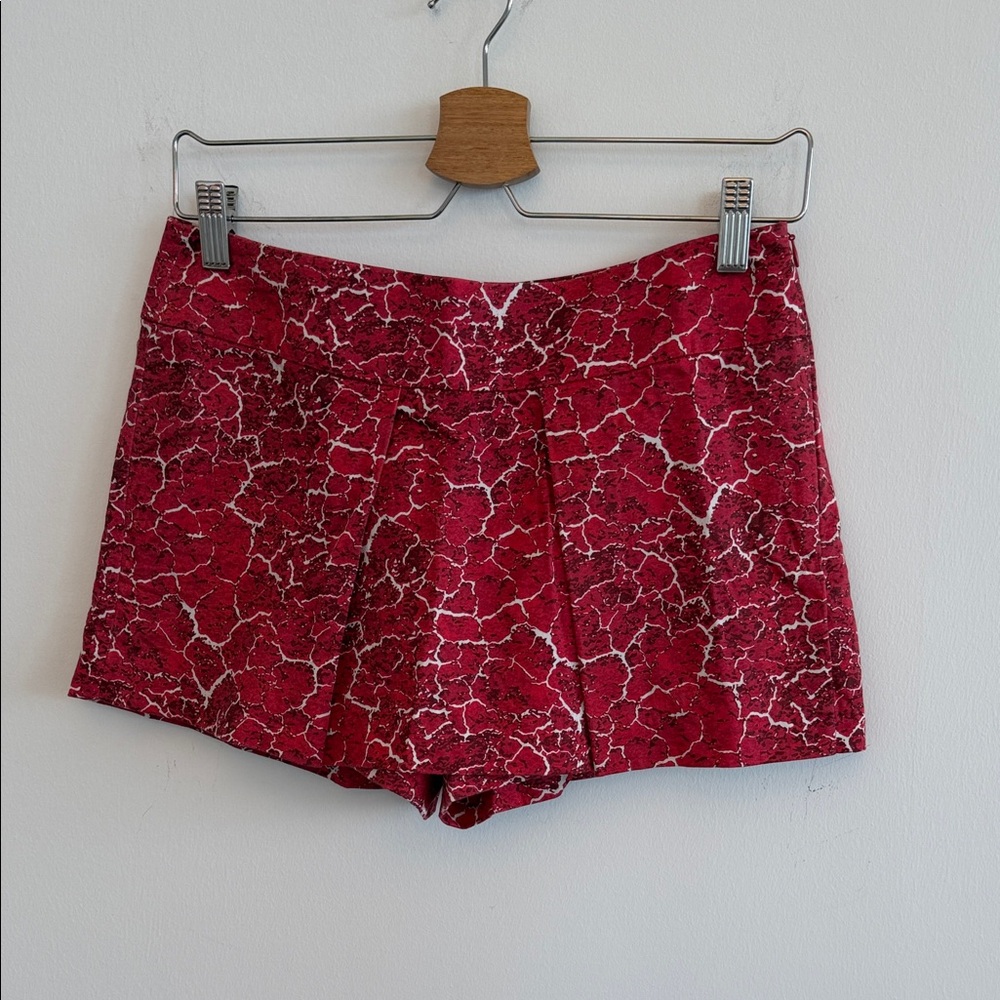 Zara Raspberry Crackle-Print Tailored Women's Shorts